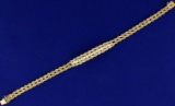 Rope Style Diamond Bracelet In 14k Gold