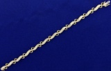 Baguette Diamond Tennis Bracelet In 14k Yellow And White Gold