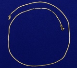 Italian Made 18 Inch Herringbone Neck Chain In 14k Yellow Gold