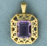 3ct Natural Amethyst Gold Pendant