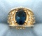 Designer Dallas Prince London Blue Topaz And Diamond Ring