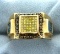 1.75ct Total Weight Fancy Blue & Yellow Diamond Ring In 14k Gold