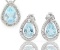 Baby Swiss Blue Topaz 1.8ctw Pendant And Earring Set In Sterling Silver