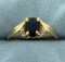 1.5ct Natural Sapphire And Diamond Ring In 14k Gold