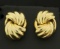 Unique Pattern Gold Drop Earrings In 14k Gold