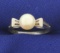 Pearl Ring In White Gold