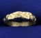 Vintage Handmade 14k White Gold Band Ring