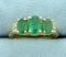 Over 2ct Tw Natural Emerald And Diamond Ring In 14k Yellow Gold