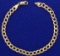 Italian Made Curb Link Bracelet In 10k Yellow Gold