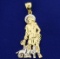 Saint Lazarus Pendant In 14k Yellow And White Gold