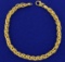 Italian Made Twisting Designer Link Bracelet In 14k Yellow Gold