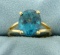 5ct Blue Spinel Ring In 10k Yellow Gold
