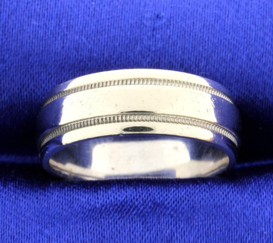 White Gold 7mm Band Ring