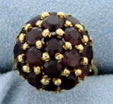 4ct Tw Italian Made Garnet Ring In 18k Gold