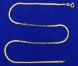 Italian Made Flat C Link Neck Chain