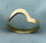Abstract Modern Design Stacking Ring In 14k Yellow Gold