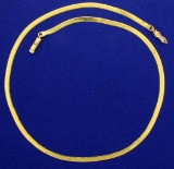 16 Inch Herringbone Neck Chain In 14k Gold