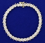 Yellow And White Gold Diamond Bracelet