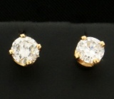 .8ct Tw Diamond Stud Earrings In 14k Yellow Gold
