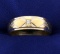 14k Diamond White And Yellow Gold Wedding Band Ring