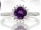 Starburst Amethyst Ring In Sterling Silver