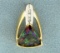 Mystic Topaz And Diamond Pendant