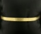 Italian Made 7 1/2 Inch Gold Flat Rectangle Link Bracelet In 14k Gold