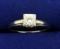 1/3ct Diamond Solitaire Engagement Ring In 14k White Gold