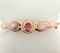 Morganite, Diamond, And Mother Of Pearl Bangle Bracelet In 14k Rose Gold