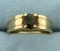 1ct Smokey Green Topaz Ring In 14k Yellow Gold