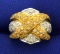 1ct Tw Criss Cross Design Diamond Ring In 18k Yellow And White Gold