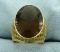 20ct Smokey Topaz Statement Ring In 18k Yellow Gold