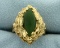 3ct Natural Jade Ring In 14k Yellow Gold