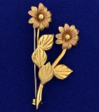 Italian Made Vintage Flower Pin