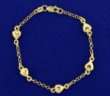 Child's Cable Link Heart Bracelet