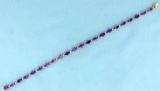 11 Ct Tw Amethyst Gold Bracelet