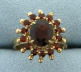 Over 2ct Garnet Ring In 18k Yellow Gold