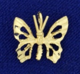 Butterfly Pendant/charm In 14k Yellow Gold