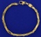 Italian Made Unique Designer Link Bracelet In 14k Yellow Gold