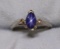 Star Sapphire And Diamond Ring In White Gold