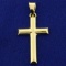 Italian Made Cross Pendant In 14k Yellow Gold