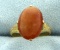 Cabochon Citrine Heart Ring In 14k Yellow Gold