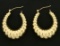 Unique Designer Hoop Earrings In 10k Yellow Gold