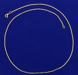 18 Inch Flat Triangle Link Neck Chain In 14k Yellow Gold