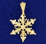 Snowflake Pendant In 14k Yellow Gold