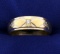 14k Diamond White And Yellow Gold Wedding Band Ring