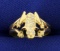 Custom Made Diamond Frog Ring In 14k Gold