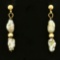 Dangle Baroque Pearl Earrings In 9k Yellow Gold