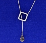 Citrine Lariat Diamond Necklace