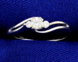 1/5 Ct Tw Diamond White Gold 3 Stone Ring